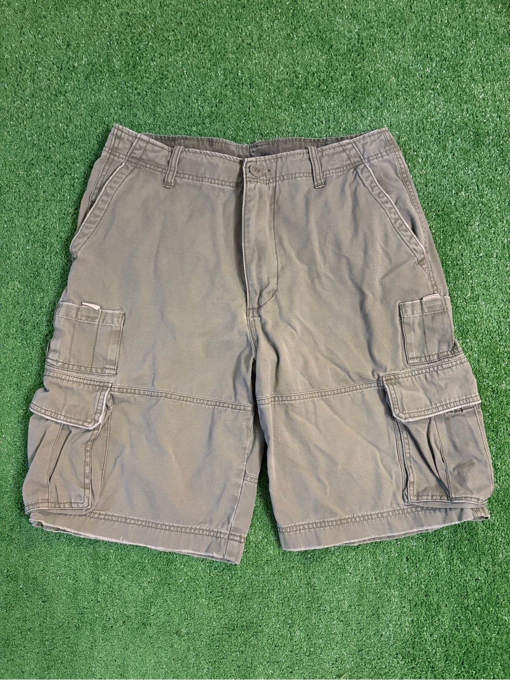 Y2K Carbon Green Cargo Shorts